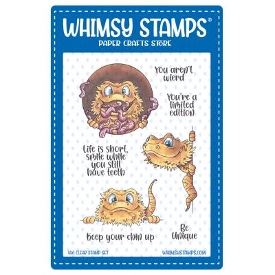 Whimsy Stamps Stempel - Bearded Dragon Smiles